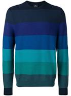 Ps By Paul Smith Striped Crewneck Sweater - Blue