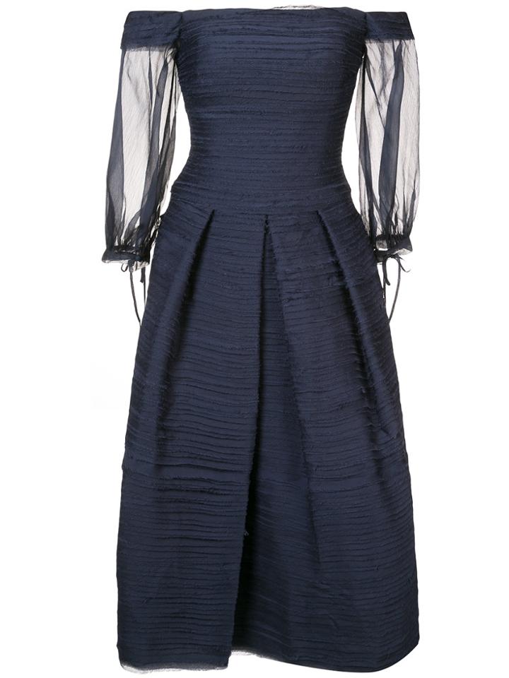 Marchesa Notte Off-the-shoulder Dress - Blue