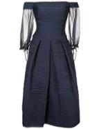 Marchesa Notte Off-the-shoulder Dress - Blue