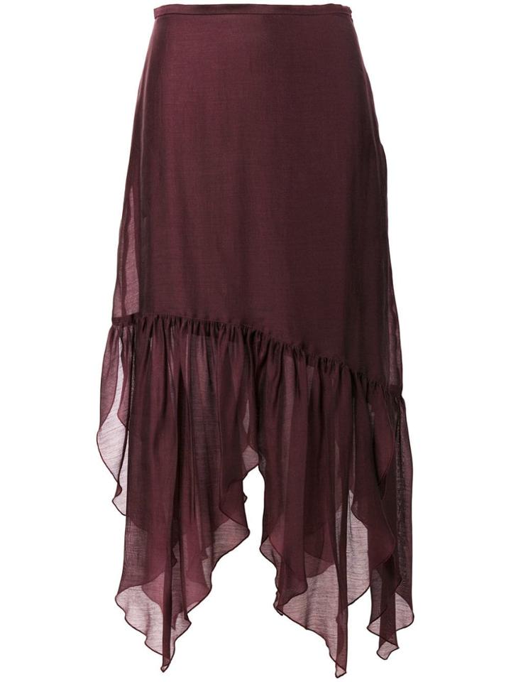 See By Chloé Asymmetric Midi Skirt - Pink