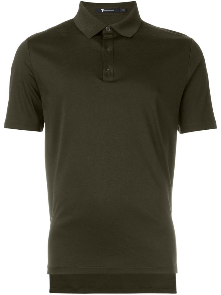 T By Alexander Wang Classic Polo Shirt, Men's, Size: Large, Green, Cotton/polyester/spandex/elastane