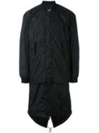 Dsquared2 Layered Coat, Men's, Size: 50, Black, Polyamide/polyurethane/polyester/viscose