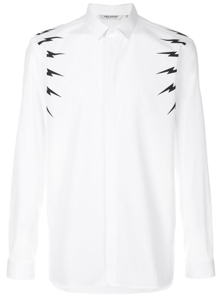 Neil Barrett Lightening Bolt Shirt - White