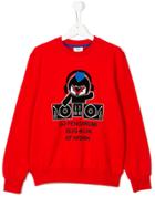 Fendi Kids Printed Sweatshirt - Red