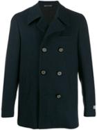 Canali Double-breasted Coat - Blue