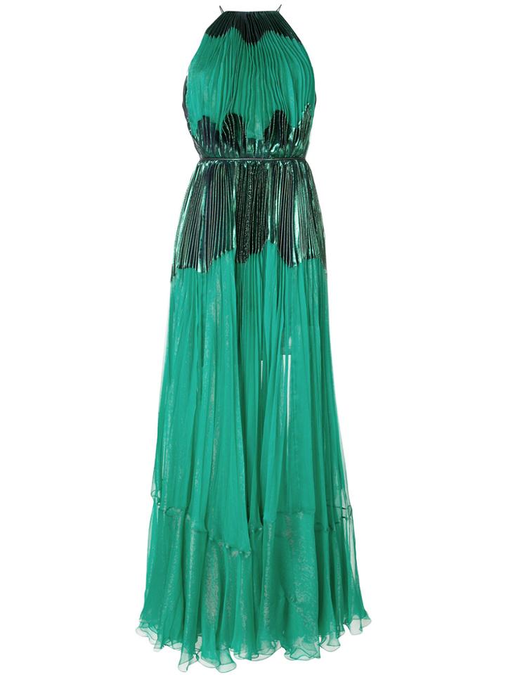 Maria Lucia Hohan Adria Pleated Flared Dress - Green