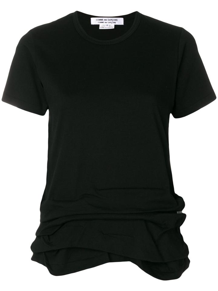 Comme Des Garçons Comme Des Garçons Gathered Hem T-shirt - Black