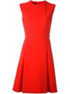 Giambattista Valli Box Pleat Dress, Women's, Size: 46, Red, Silk/cotton/viscose