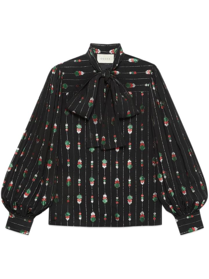 Gucci Viscose Shirt With Fil Coupé - Black