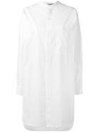 Acne Studios Band Collar Shirt Dress, Women's, Size: 38, White, Cotton