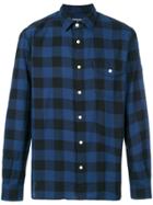 Woolrich Long Sleeved Checked Shirt - Blue