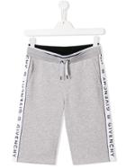 Givenchy Kids Logo Drawstring Shorts - Grey