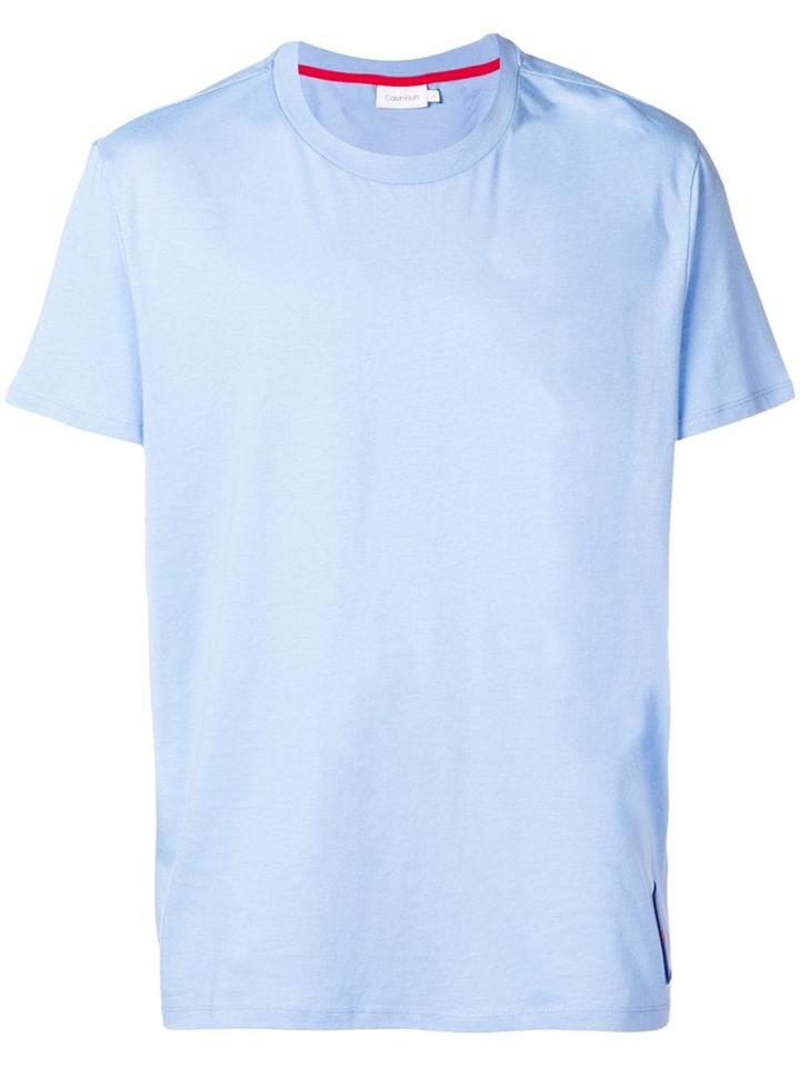 Ck Calvin Klein Sueded Jersey T-shirt - Blue