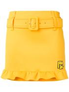 Prada Belted Short Skirt - Yellow