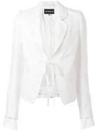 Ann Demeulemeester - Fitted Jacket - Women - Cotton/hemp/linen/flax/rayon - 36, White, Cotton/hemp/linen/flax/rayon