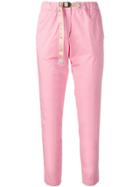 White Sand Cropped Trousers - Pink