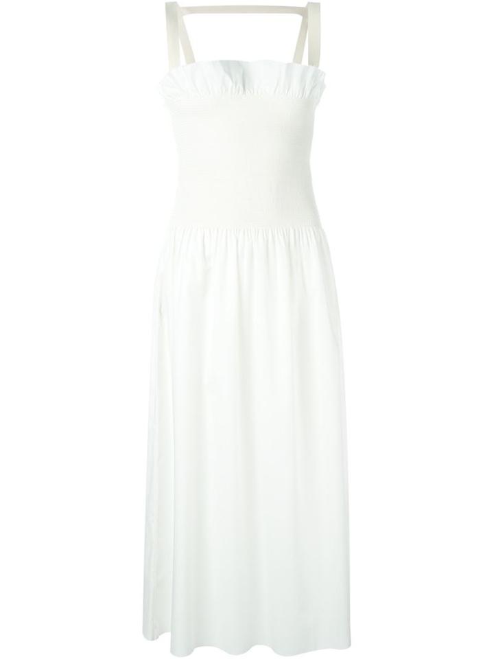 Mm6 Maison Margiela Smocked Top Flared Dress