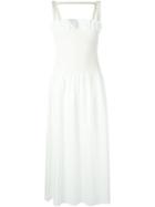 Mm6 Maison Margiela Smocked Top Flared Dress