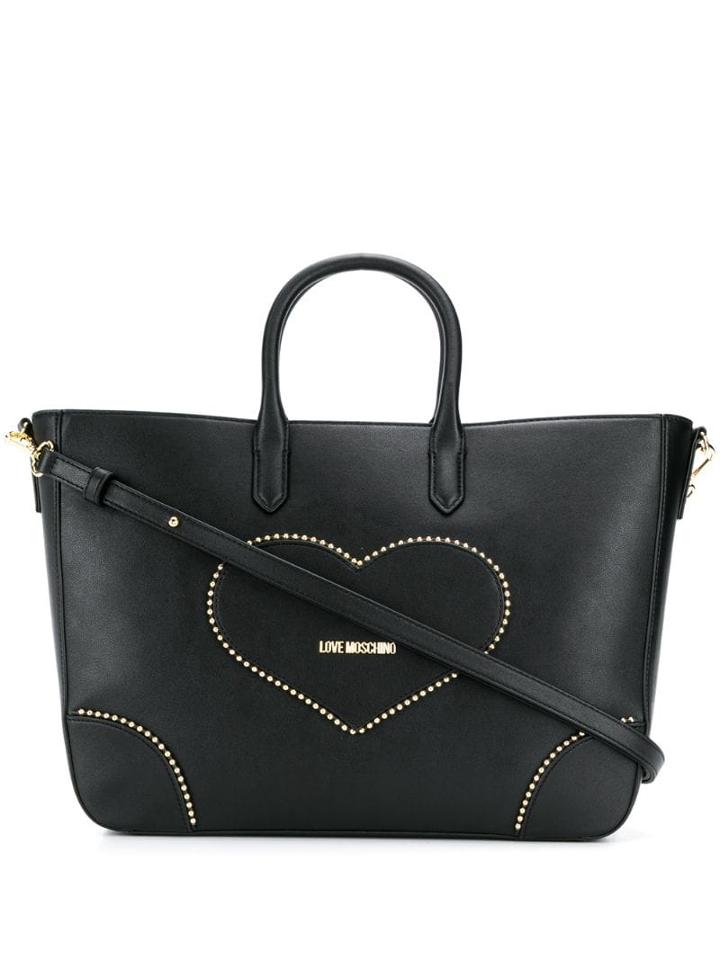 Love Moschino Heart Patch Tote Bag - Black