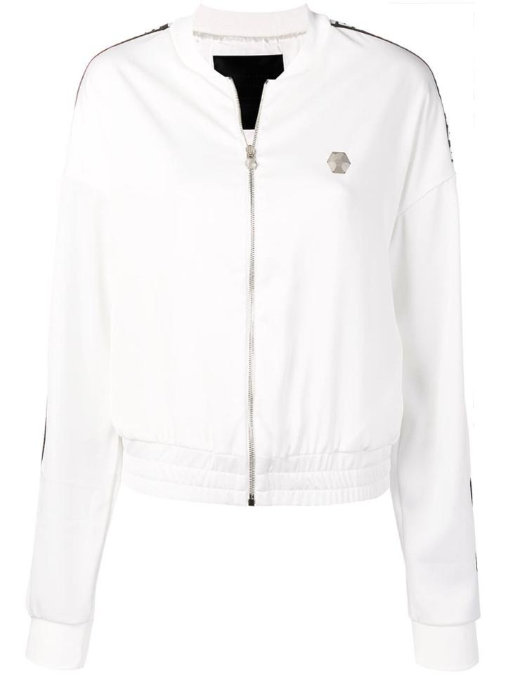 Philipp Plein Logo Bomber Jacket - White