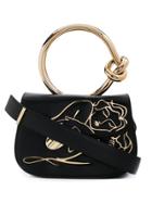 Benedetta Bruzziches Plaque-embellished Shoulder Bag - Black