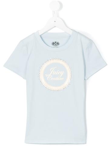 Juicy Couture Kids - Embroidered T-shirt - Kids - Cotton - 10 Yrs, Blue
