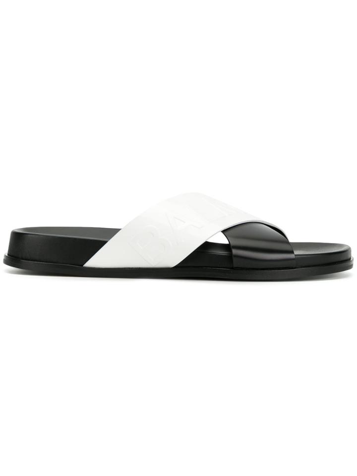 Balmain Crossover Slides - Black