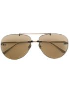Bottega Veneta Eyewear Aviator Rimless Sunglasses - Metallic