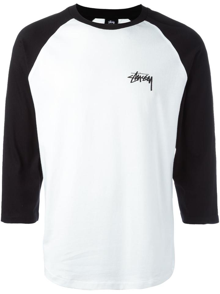 Stussy Three Quarter Sleeve T-shirt, Men's, Size: Xl, White, Cotton