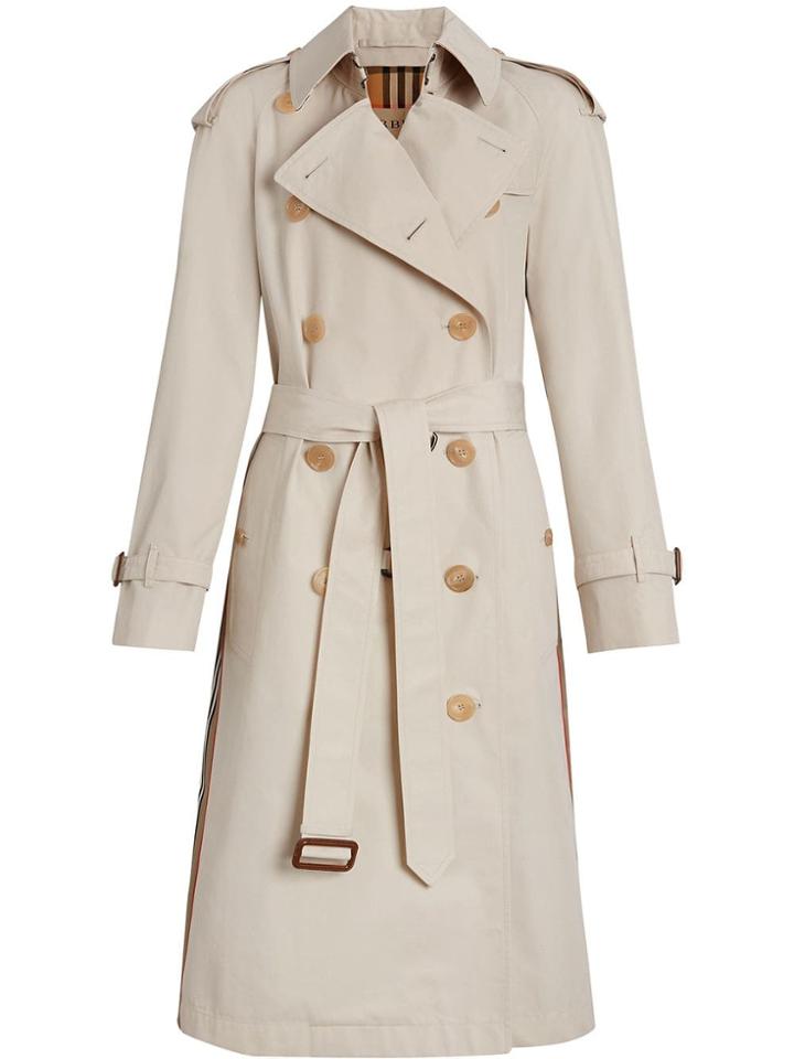 Burberry Heritage Ribbon Cotton Gabardine Trench Coat - Neutrals