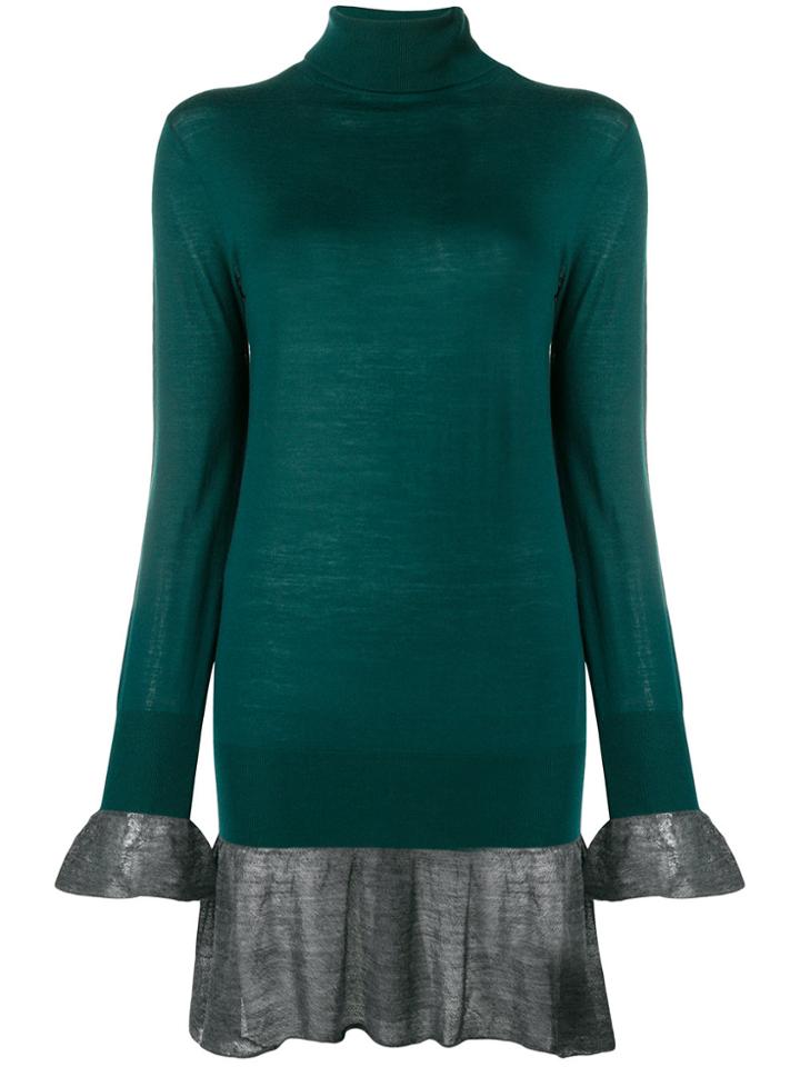Sacai Layer Trim Sweater - Green