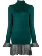 Sacai Layer Trim Sweater - Green