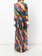 Philosophy Di Lorenzo Serafini Cuff Detail Striped Maxi Dress -