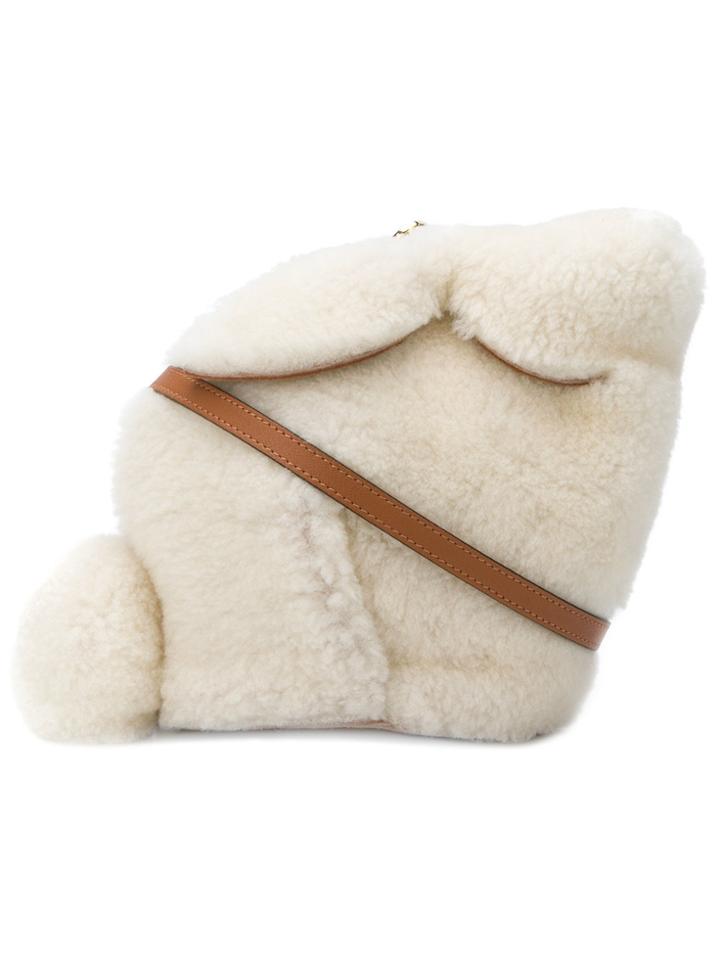 Loewe Shearling Bunny Mini Bag - White