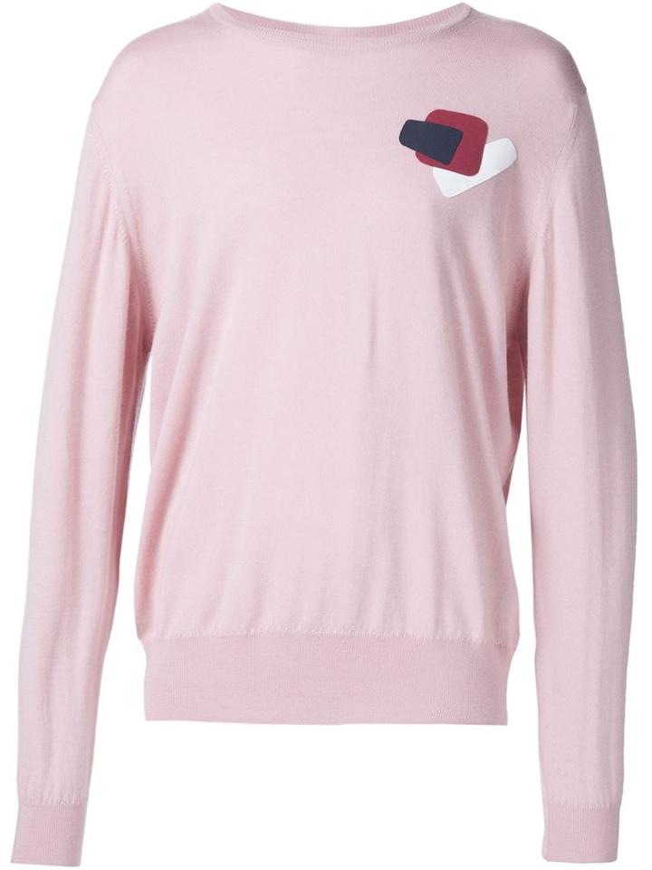 E. Tautz 'embroidered Fine Gauge Crewneck' Sweater