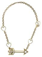 Lanvin Arrow And Heart Necklace, Women's, Metallic, Glass/brass