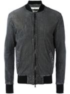 Giorgio Brato Zipped Jacket, Men's, Size: 52, Black, Leather/acetate/polyester