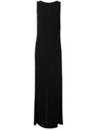 Maison Margiela Open Back Maxi Dress, Women's, Size: 40, Black, Viscose