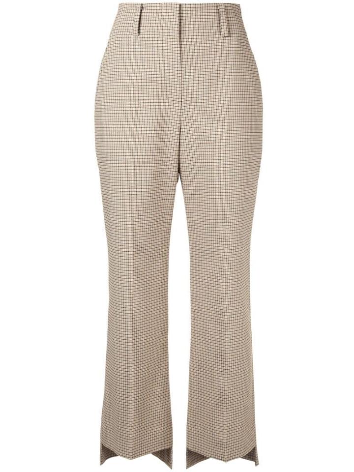 System Check Print Trousers - Yellow