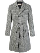 Maison Flaneur Houndstooth Coat - Black