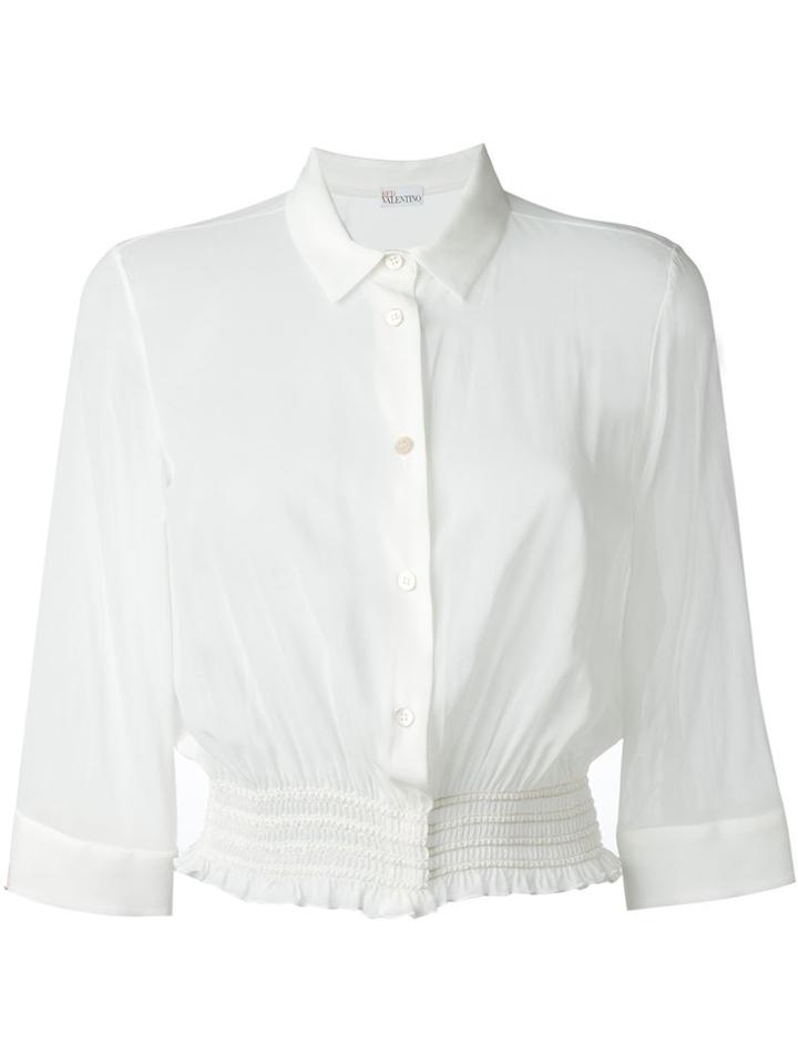 Red Valentino Smocked Waist Shirt