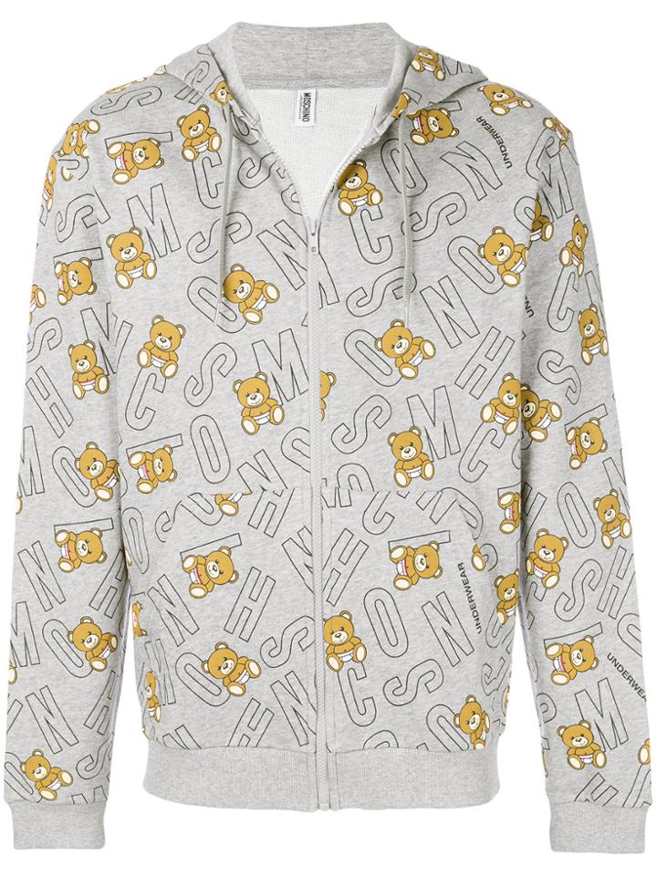 Moschino Underbear Logo Hoodie - Grey