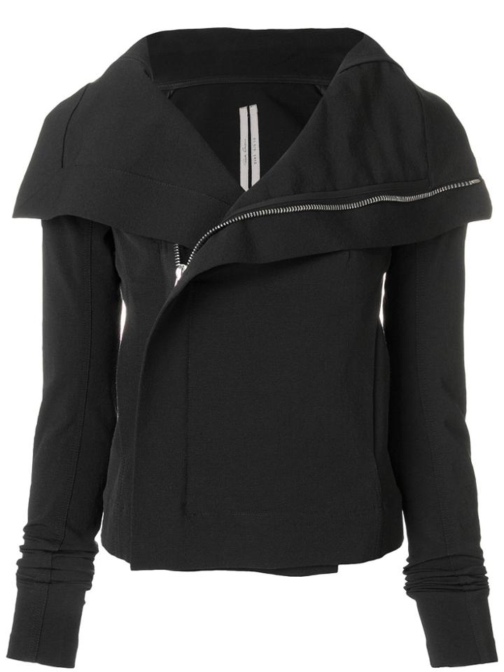 Rick Owens Wrap Front Fitted Jacket - Black