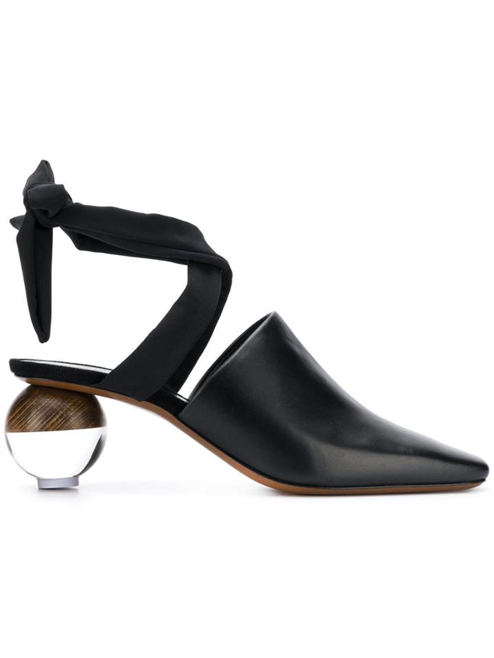 Neous Orb Heel Wrap Strap Pumps - Black