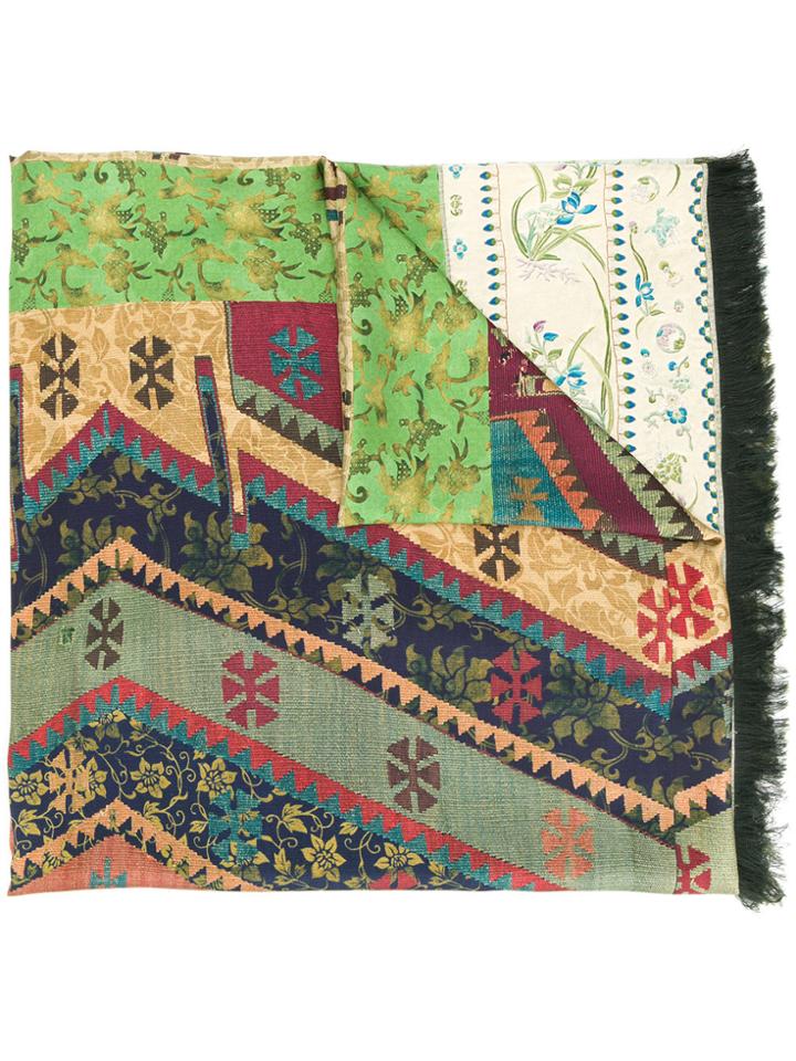 Pierre-louis Mascia Contrast Pattern Scarf - Multicolour