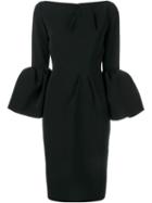 Roksanda Margot Long Sleeve Crepe Dress, Women's, Size: 6, Black, Viscose/polyester/spandex/elastane