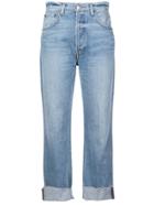 Reformation Cynthia High Relaxed With Cuff Jeans - Blue