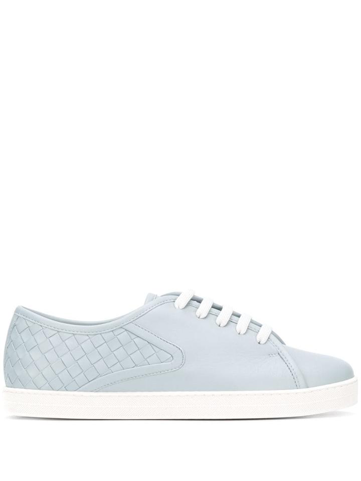 Bottega Veneta Intrecciato Detail Sneakers - Blue