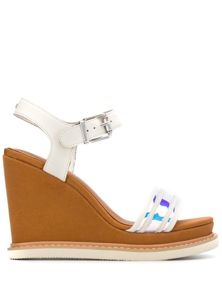 Tommy Hilfiger Iridescent Strap Sandals - Neutrals