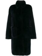Liska Collared Coat - Blue